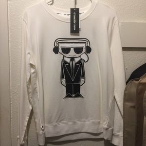 Karl Lagerfeld white sweatshirt - New / Small